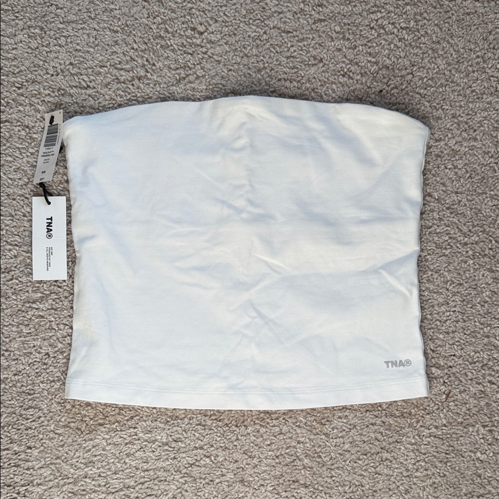 Aritzia TNA HOLD-IT Virginia Hip White Tube Top